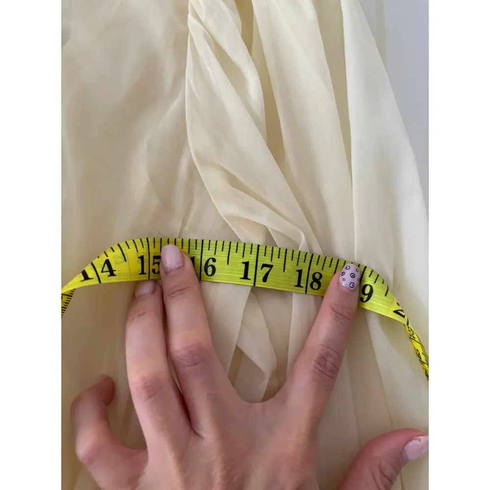 ASTR The Label Lemon Yellow Sheer Peplum Blouse S
